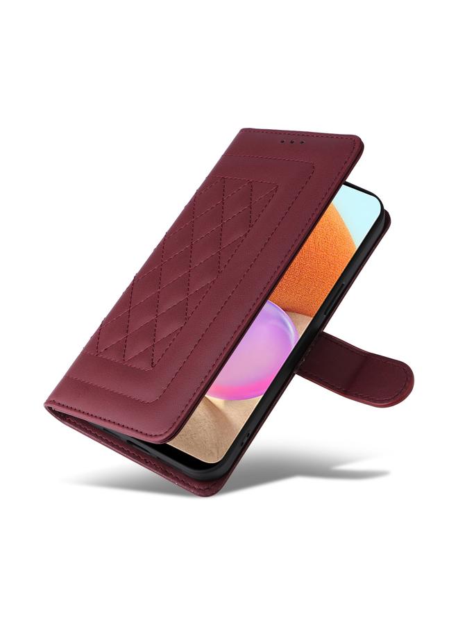 اس-توب جراب لهاتف Samsung Galaxy A32 4G جراب هاتف جلدي شبكي ماسي قابل للطي - Image 5