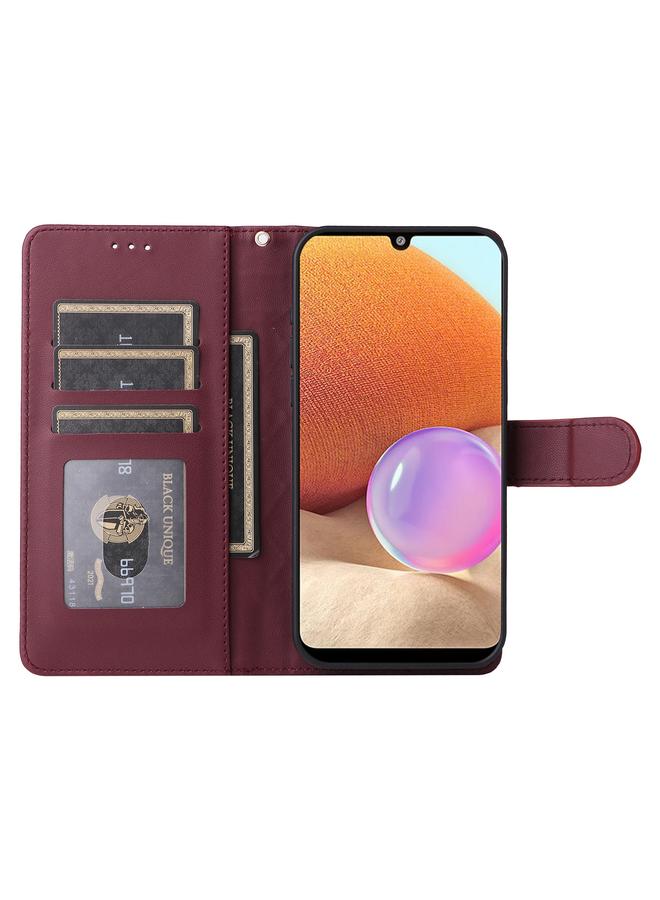 اس-توب جراب لهاتف Samsung Galaxy A32 4G جراب هاتف جلدي شبكي ماسي قابل للطي - Image 4