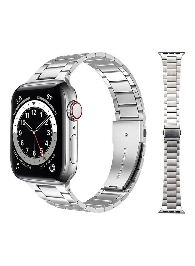 vesus Replacement Band For Apple Watch Series 6/SE/5/4/3/2/1 44/42 mm Silver