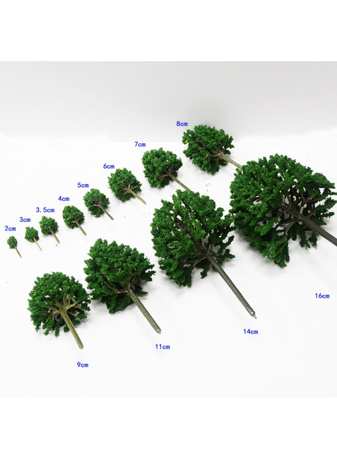 Source Building Sand Table Model Tree Handmade Miniature Landscape Scene Small Tree Plastic Ring Art Landscaping Tree Green Plant-Color:4cm A Tree  - Image 2