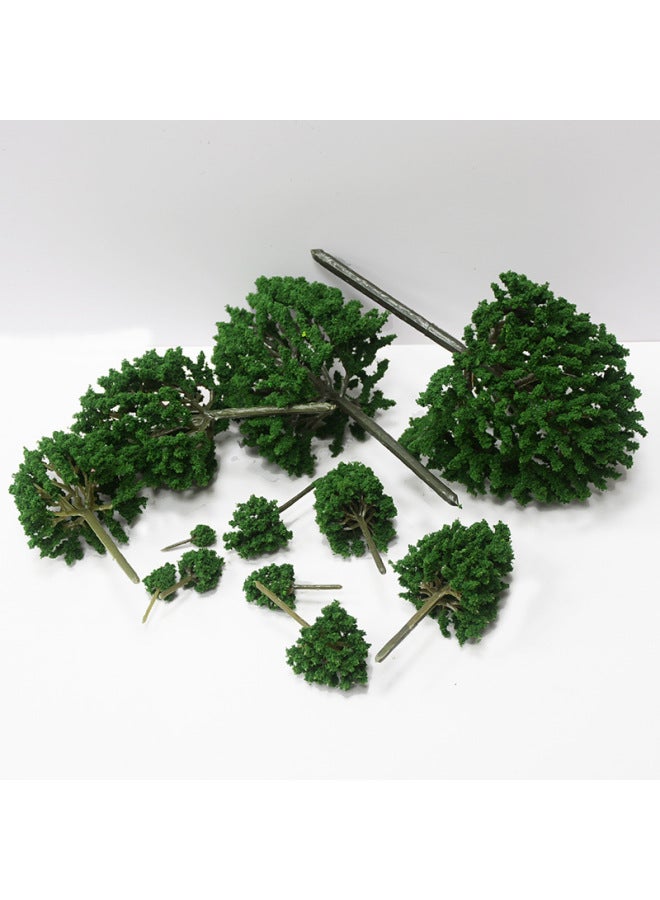 Source Building Sand Table Model Tree Handmade Miniature Landscape Scene Small Tree Plastic Ring Art Landscaping Tree Green Plant-Color:4cm A Tree  - Image 3