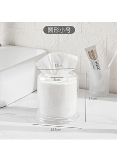 Multi-Functional Acrylic Tissue Box Transparent Paper Towel Holder Creative Living Room Desktop Cute Dining Table Napkin Storage Round