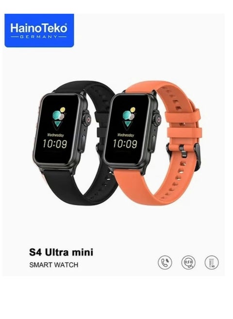 Smart Watch S4 Ultra Mini Screen Amoled With Two Silicone Straps And Wireless Charger