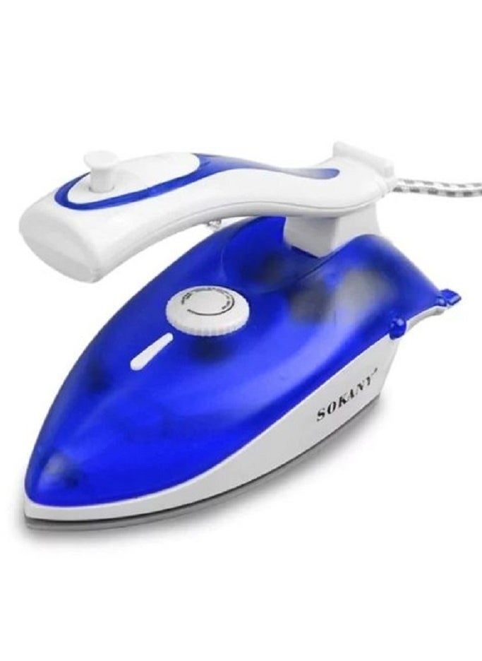 sokany - Foldable Travel Steam Iron - 1000 W / Blue (PL-368A) - Image 1