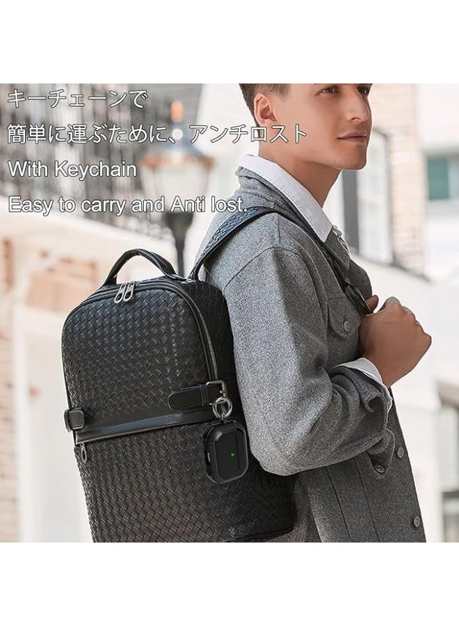 AirPods Pro 3 Case Cover, Military TPU Full Body Protective Case Shockproof for Apple AirPod Pro 3nd Generation Wireless Charging Case with Carabiner Designed (Black) - Image 2