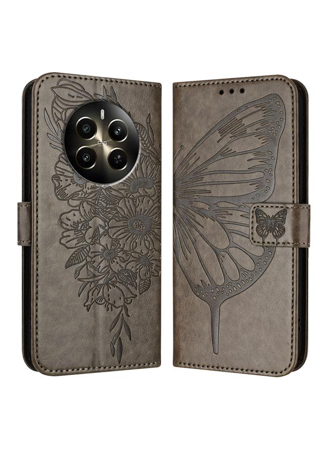 S-TOP Case For Realme 12+ Global/Narzo 70 Pro India Embossed Butterfly Leather Phone Case - Image 1
