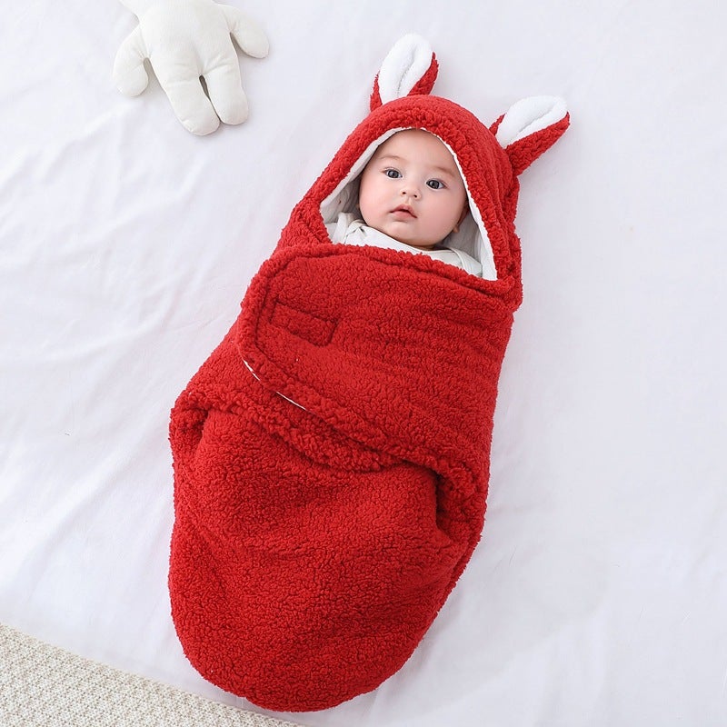 Baby Blanket, Baby Lamb Velvet Sleeping Bag, Anti-Jump Born Swaddle, Newborn Blanket, Close-Fitting Supplies - Image 4