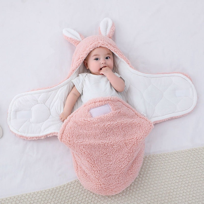 Baby Blanket, Baby Lamb Velvet Sleeping Bag, Anti-Jump Born Swaddle, Newborn Blanket, Close-Fitting Supplies - Image 3