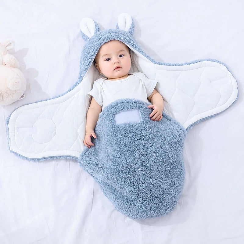 Baby Blanket, Baby Lamb Velvet Sleeping Bag, Anti-Jump Born Swaddle, Newborn Blanket, Close-Fitting Supplies - Image 2
