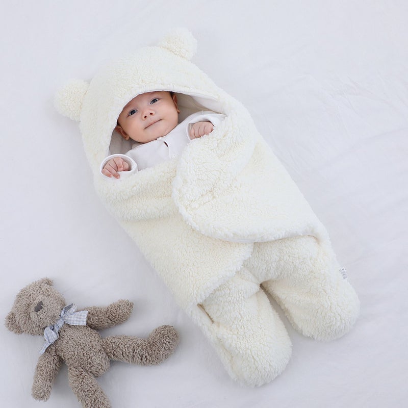 Baby Blanket, Baby Lamb Velvet Sleeping Bag, Anti-Jump Born Swaddle, Newborn Blanket, Close-Fitting Supplies - Image 1