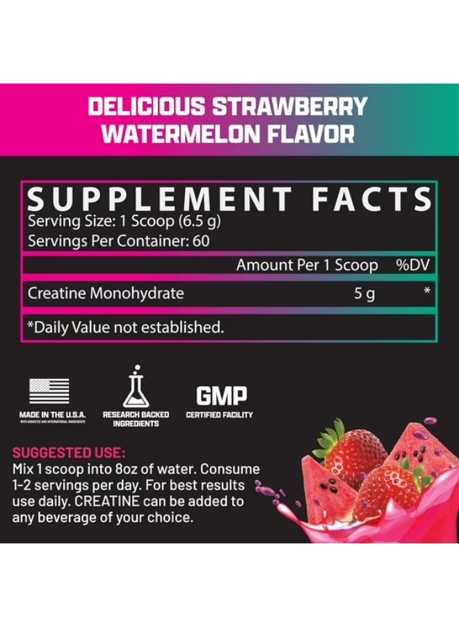Nutrex Research Creatine Monohydrate Pure & Micronized Strength and Performance Powder - 5g Creatine, Easy to Mix - 60 Servings, Strawberry Watermelon - Image 2