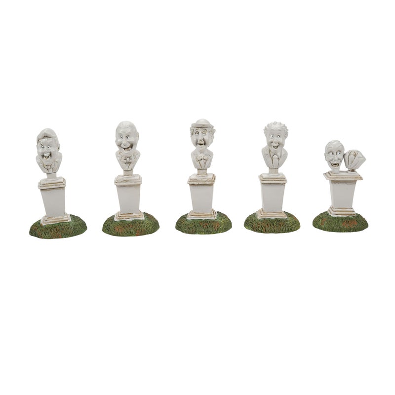 Department 56 Snow Village Halloween Accessories Disneyland The Haunted Mansion Singing Busts Figurine Set 25 Inch Multicolor