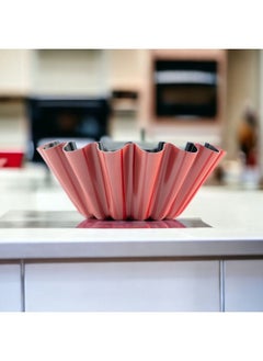 Bister Stripy Classy Pudding Mold (Brioch) Aluminium Layered with Tefloan Coating, 18cm Drak Red Color  - Image 2