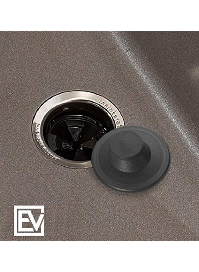 Essential Values Kitchen Sink Stopper (#STP-PL) - Black Plastic Sink Plug Drain Stopper - Replacement Garbage Disposal Stopper | Kitchen Sink Drain for Kohler, Insinkerator, & Waste King  - Image 2