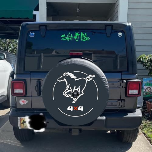 Aolowewin Galloper 4X4 Spare Tire Cover with Camera Hole for Ford Bronco, Jeep, Toyota SUVs Back Wheel Cover with Camera Hole, Spare Tire Cover Protector (L: 265/50R20, 255/70R17, 245/75R16) - Image 5