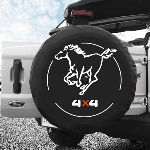 Aolowewin Galloper 4X4 Spare Tire Cover with Camera Hole for Ford Bronco, Jeep, Toyota SUVs Back Wheel Cover with Camera Hole, Spare Tire Cover Protector (L: 265/50R20, 255/70R17, 245/75R16) - Image 4
