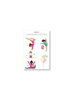 Merrilulu Gymnastics Temporary Tattoos, 2 sheets | Gymnastics Party Favors | Gymnastics Themed Party 