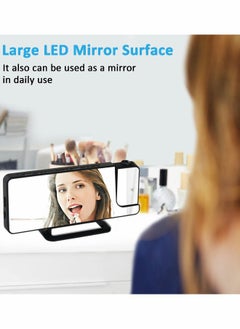 ماركة غير محددة ساعة منبه عرض ضوئي ساعة منبه LED ساعة منبه مرآة  - Image 3