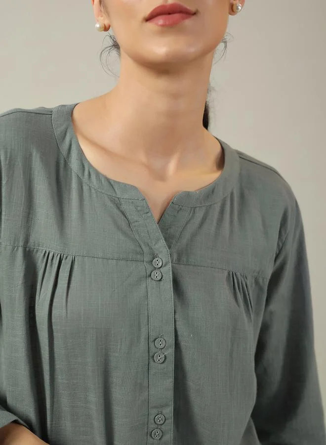 sanskrutihomes Sanskrutihomes Buttoned Pure Cotton Shirt and Pyjama Set