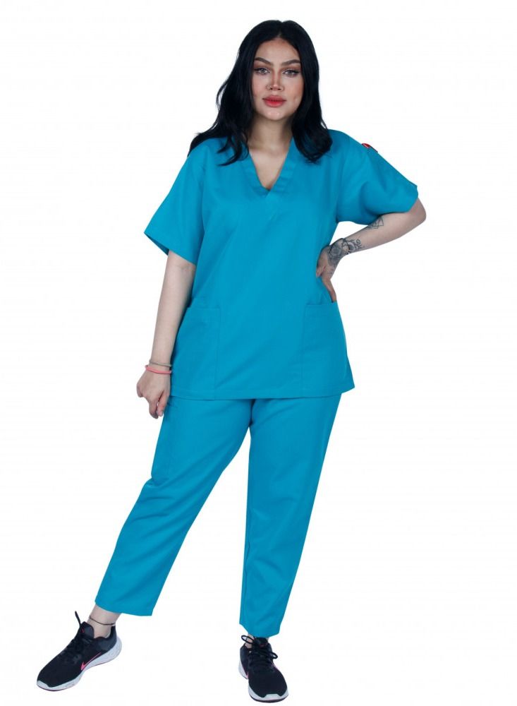 Kenzi Kenzi medical scrub set for unisex Dark turquoise 2  - Image 1