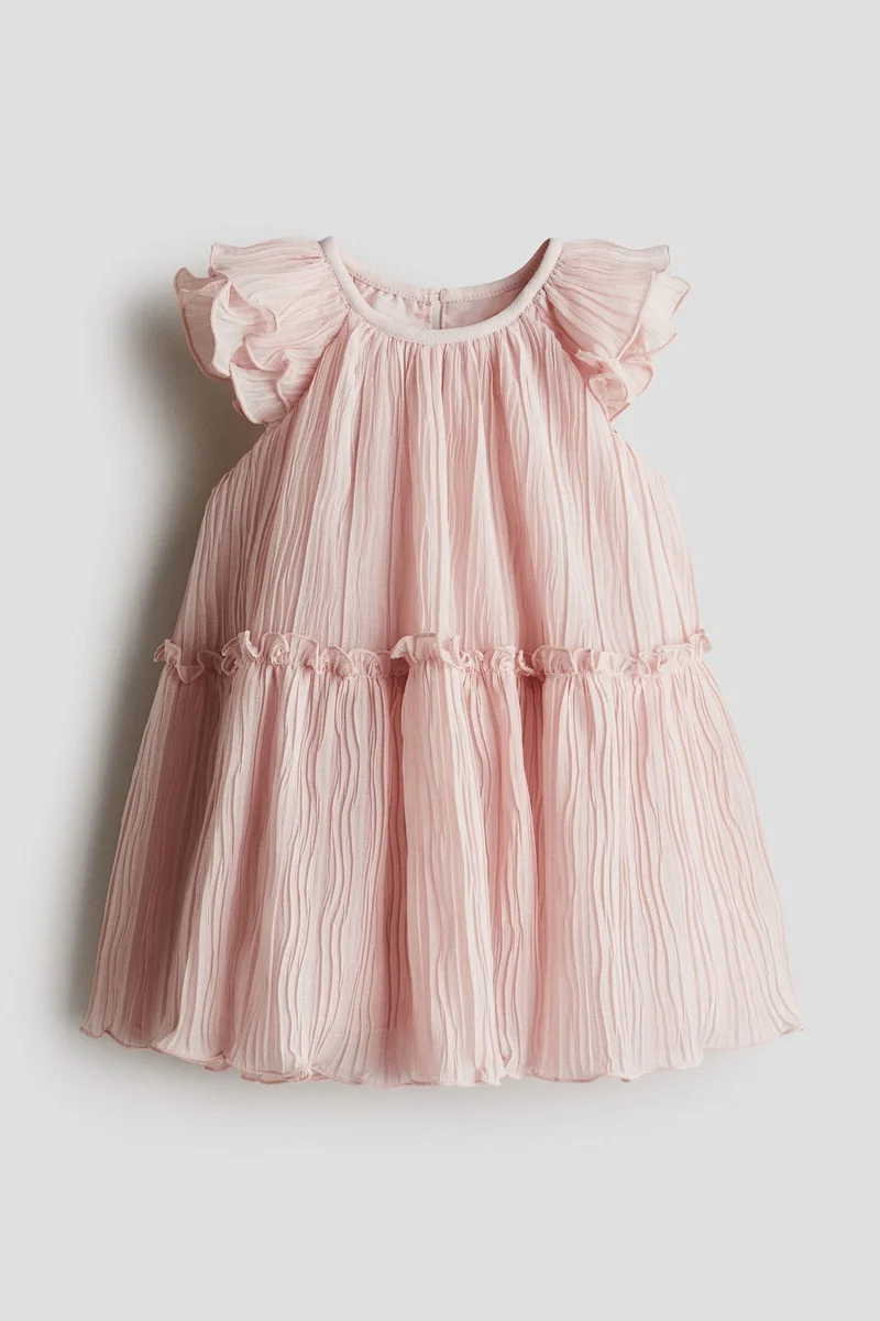 اتش اند ام فستان من نسيج مجعد