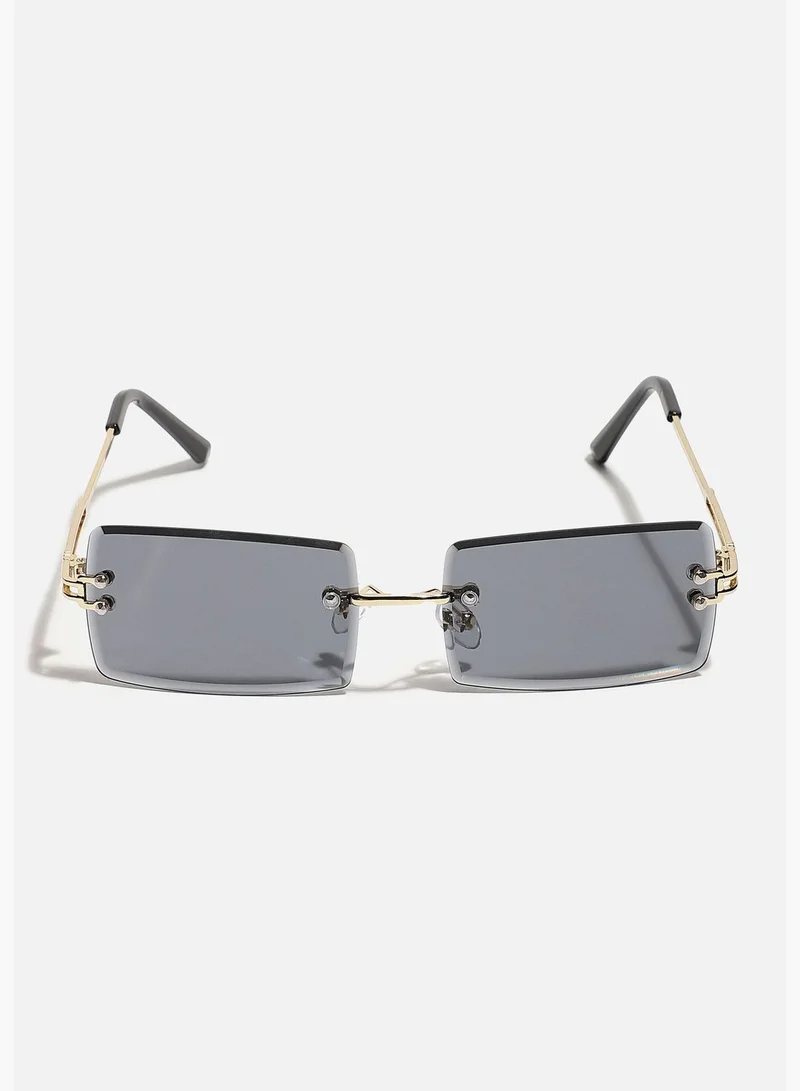 Haute Sauce Rimless Rectangle Sunglass