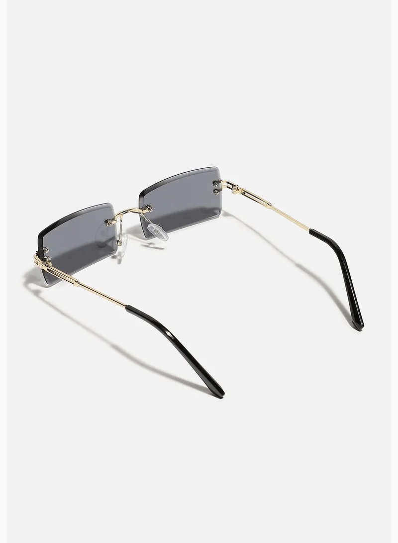 Haute Sauce Rimless Rectangle Sunglass