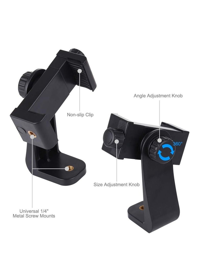 Generic - ripod Mount/Cell Phone Clipper Vertical Bracket Smartphone Clip Holder 360 Adapter For Mobile Cell Phone - Image 1
