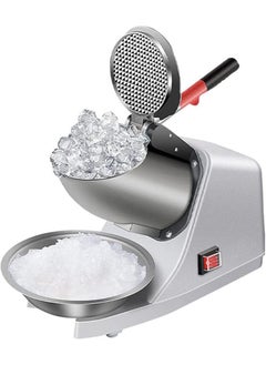 Double Blade Electric Ice Shaver Crusher Machine 300W, Snow Cone Maker Shaved Ice Maker Stainless Steel for Ice Cream Cold Drinks, Fruit Dessert, Cocktail, Fish