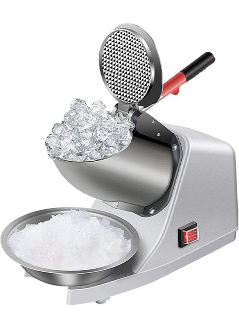 Generic - Double Blade Electric Ice Shaver Crusher Machine 300W, Snow Cone Maker Shaved Ice Maker Stainless Steel for Ice Cream Cold Drinks, Fruit Dessert, Cocktail, Fish - Image 1