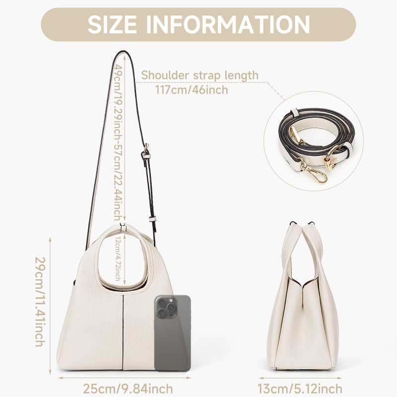 JQWSVE Women's Top Handle Handbag Small Satchel Bags Trendy Hobo Purse Crossbody Bag Faux Leather Shoulder Bag Satchel Purse - Image 5