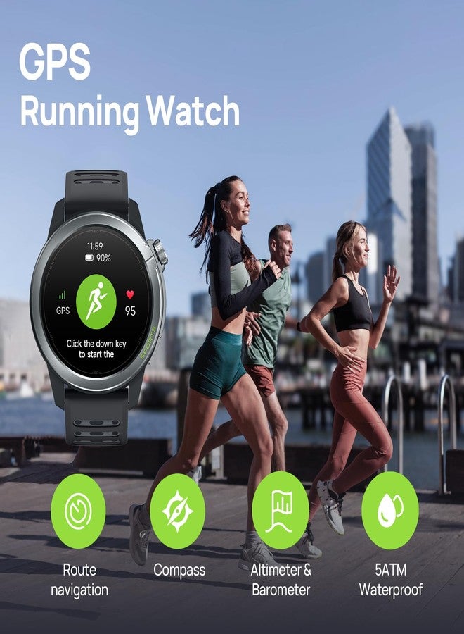 ميبرو ساعة Mibro GS Active2 الرياضية - مزودة بنظام تحديد المواقع العالمي (GPS) وخفيفة الوزن، مع خطة تدريب للجري وتوصيات تدريبية للماراثون، وشاشة AMOLED مقاس 1.32 بوصة، ومقاومة للماء، ومراقبة البيانات الرياضية، ونظام ملاحة، ومناسبة لركوب الدراجات. - Image 3