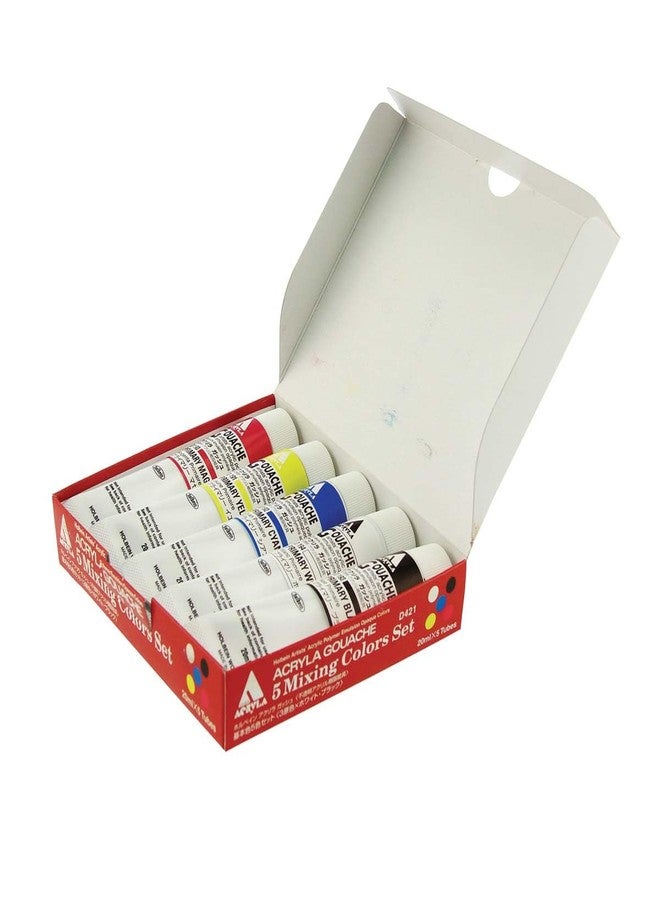 Holbein Acryla Gouache 20ml Primary Mixing Colors Set of 5 - Image 4
