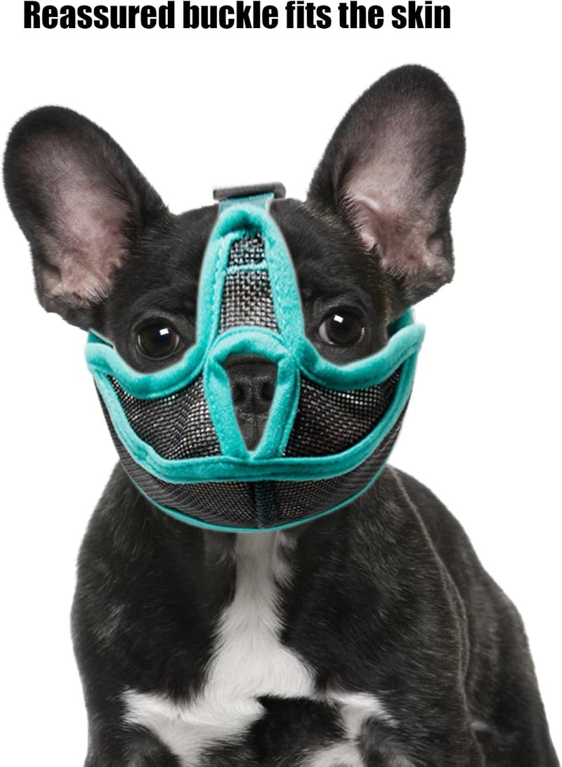 SUNGOOYUE Dog Muzzle, Breathable Mesh Muzzle with Adjustable Straps for Short Snouted Dogs, Comfortable Design Ideal for Training and Grooming French Bulldogs Pugs Terriers (XL) - Image 5