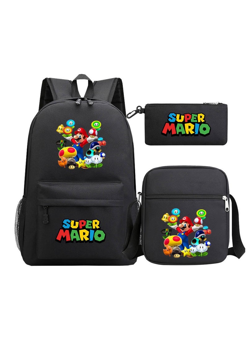 Super Mario Printed Youth Large Capacity Men's and Women's Shoulders