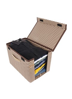 SHREY CREATION Shrey Creation Printed Shirt StackerCloth Storage Foldable Wardrobecloset Organizer With Handle and Lid For TshirtsShirts Clothes Cover Pack Of 4  - Image 2