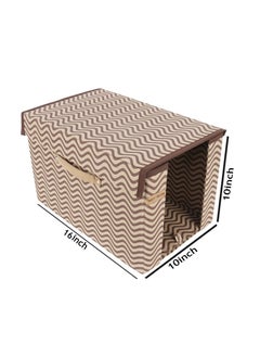 SHREY CREATION Shrey Creation Printed Shirt StackerCloth Storage Foldable Wardrobecloset Organizer With Handle and Lid For TshirtsShirts Clothes Cover Pack Of 4  - Image 5