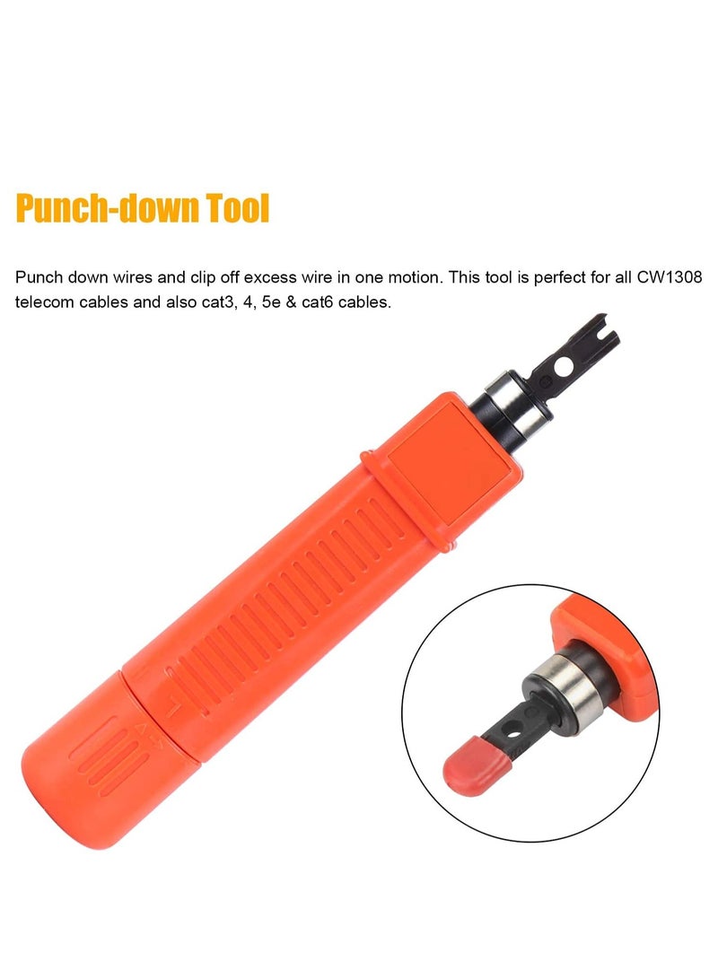 Network Tool Kits Professional Net Computer Maintenance LAN Cable Tester Repair Tools 8P8C 4P4C 6P6C Connectors RJ45 RJ11 Cat5 Cat6 Cable Tester Screwdriver Network Cable Crimper - Image 4