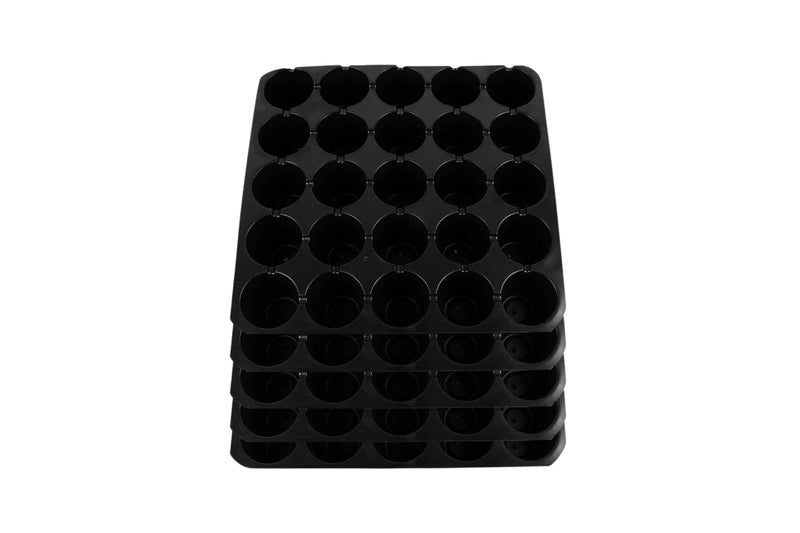 Halsey Germination Seedling Tray - 25 Big Holes Square Seedling Trays for Plants, Seed Tray and Plant Tray, Reusable Trays for Garden Plantation, Black, Pack of 5 - Image 1