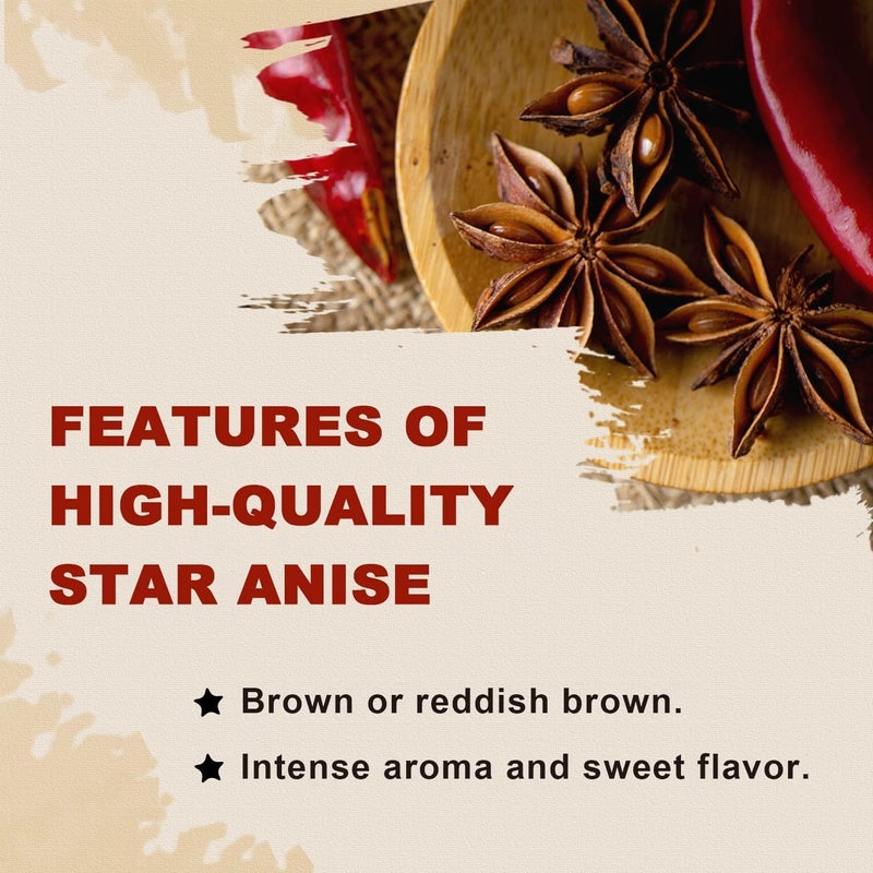 52USA Star Anise Whole, 4 Ounce - Non-GMO Verified Dried Star Anise Pods for Tea and Baking - Image 5