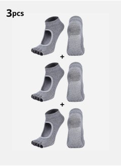 KANGAROO 3 Pairs Yoga Pilates Fitness Anti-Slip Kangaroo Socks  - Image 1