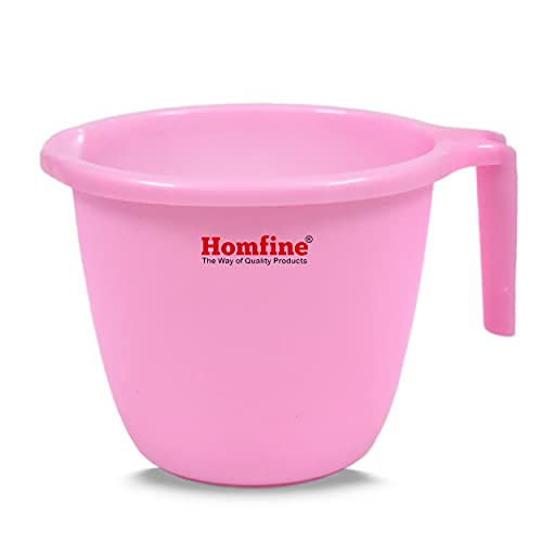 Homfine Combo Set of 3Pcs 1ltr Frosty Bath Mug for Multipurpose Use in Home, Kitchen (3U, Plastic, 1000ml) - Image 5