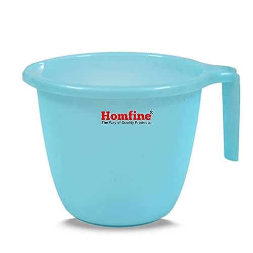 Homfine Combo Set of 3Pcs 1ltr Frosty Bath Mug for Multipurpose Use in Home, Kitchen (3U, Plastic, 1000ml) - Image 4