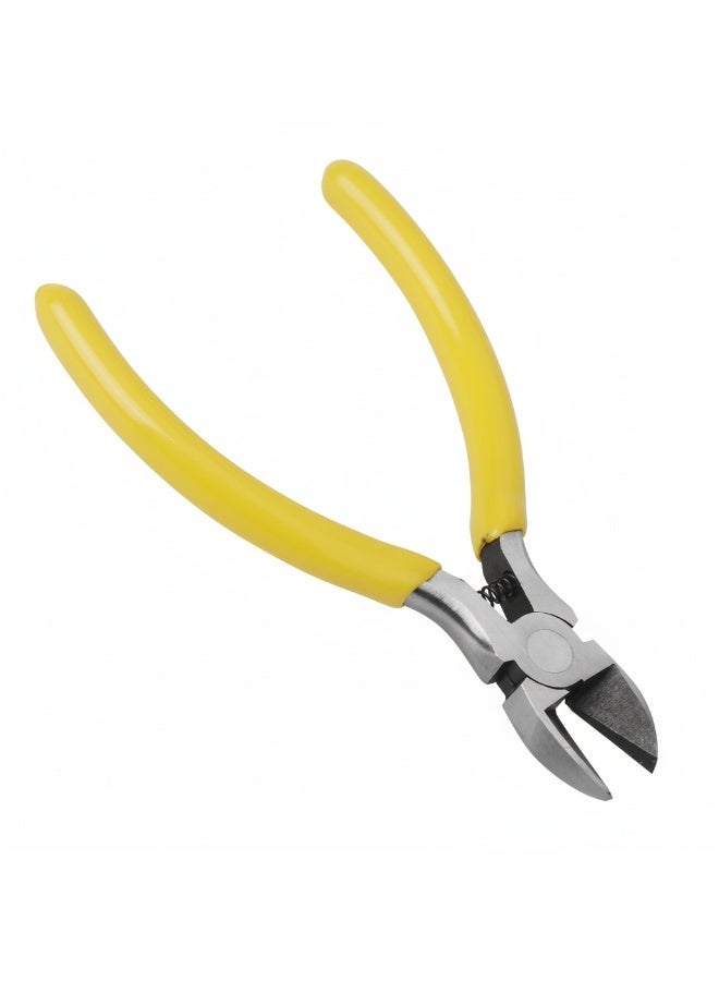 كماشة قطع دقيقة صغيرة 150 مم أداة يدوية مدمجة بمقابض صفراء غير قابلة للانزلاق فتح فك 6 مم هيكل فولاذي متين لقطع الأسلاك والإلكترونيات والمجوهرات وأعمال الإصلاح اليدوية - Image 5