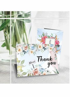 KASTWAVE Thank You Cards Pack of 24, Flower Designs Elegant Bulk Thank You Notes, Ink Painting Series Thank You Cards, Gratitude Cards with 24 Stickers and 24 Envelopes for All Occasions, 6 Styles  - Image 5