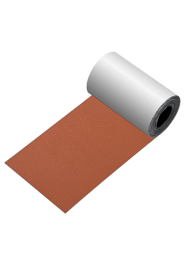 SOLARAE Leather Repair Tape Patch Kit Light Brown 3 x 60 inch Leather Repair Patch Self Adhesive for Furniture Couch Sofa Car Seats Computer Chair Vinyl Repair Kit - Image 1