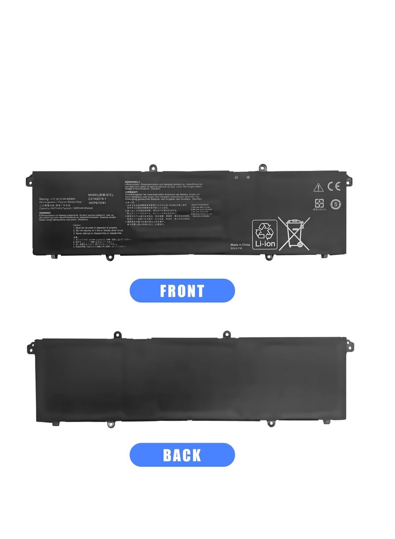 Terabyte 11.61V 63WH C31N2019-1 3ICP6/70/81 Laptop Battery Compatible with Asus VivoBook Pro 14X OLED M7400 15 OLED K3400PA K3400PH M3401QA K6502HE K3500PH - Image 2