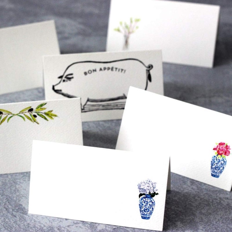 Nancy Nikko Place Cards with Blue Tartan Plaid and Scottish Thistle Design for Weddings Showers and Holiday and Dinner Parties Table Tent Style Scored for easy folding 50 - Image 5