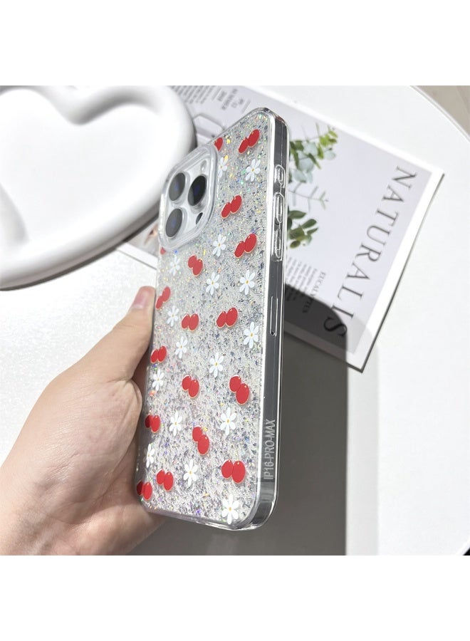 NIBEMINENT Cherry Blossoms Protective TPU Case Cover For iPhone 16 Plus Clear - Image 2