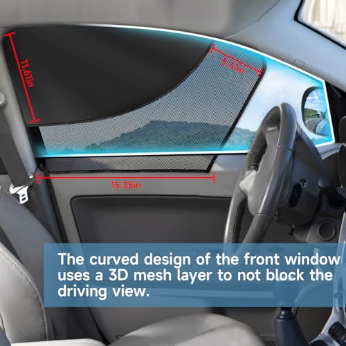 LSTRAGY 2 PCS Car Window Shades Magnetic Double Layer Car Side Window Sun Shades with Full ShadeHalf Shade Front Window Covers for DriverCar Accessories - Image 5
